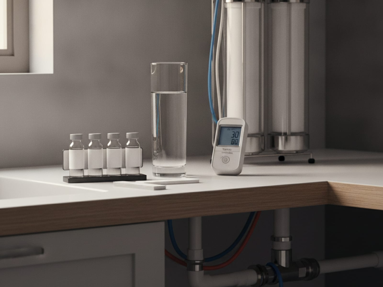 Reverse osmosis system with NSF certified membrane installed for PFAS removal in a San Diego home